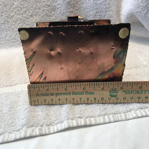 Handmade Copper Desk Music Box With Quirky Figurine & Coffee Cup Sitting At Pian - Picture 7 of 11